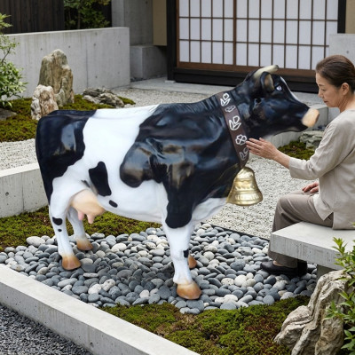Stand Cow Decoration Farm Decor Garden Cows Sculpture Cow 75cm XXL New