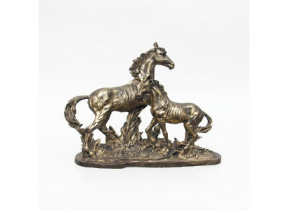 Sculpture heavy copper colored Pegasus horse statues decoration abstract horses