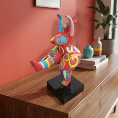 Abstract Designer Art Cute Figure Statue Colorful Painted Sculptures Statues