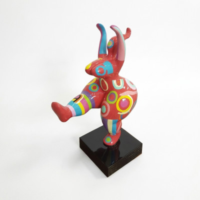 Abstract Designer Art Cute Figure Statue Colorful Painted Sculptures Statues