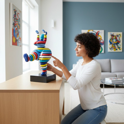 Abstract designer art 50cm figure statue colorful painted sculptures statues new