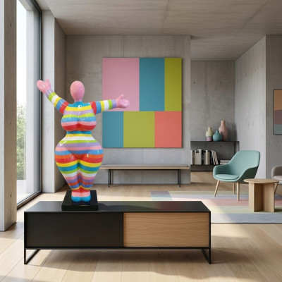 Modern living room decoration statue figures sculptures abstract 85cm colorful decor