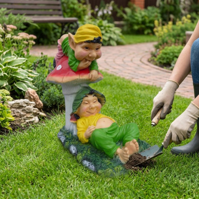 Unemployed and Lazy Trolls for the Garden 60cm Decoration Statue Figures Sculpture