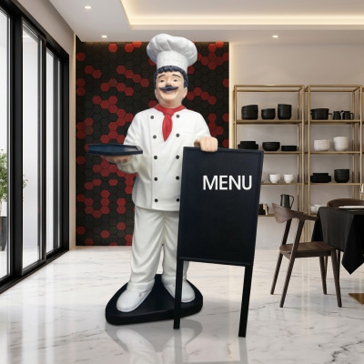 Chef figure statue sculpture advertising figure menu board advertising stand restaurant new