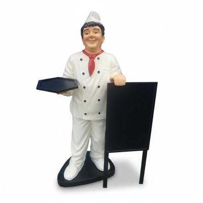 Menu chef figure statue sculpture advertising figure menu advertising display board