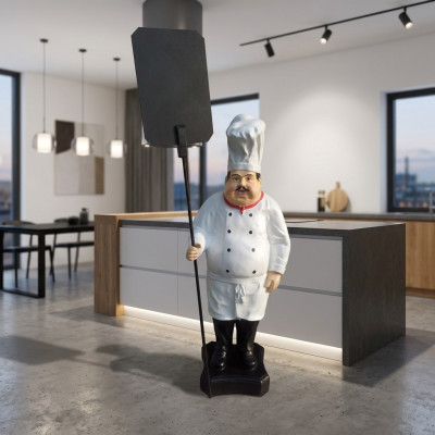 Advertising figure chef figure statue sculpture menu board display stand menu