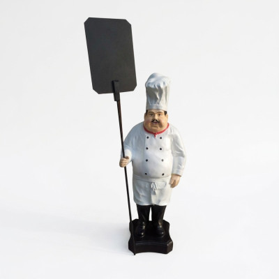 Advertising figure chef figure statue sculpture menu board display stand menu