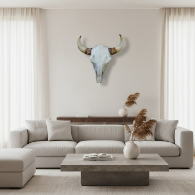 Bull skull bull head wall sculptures height 64 cm decorative figure skeleton skull