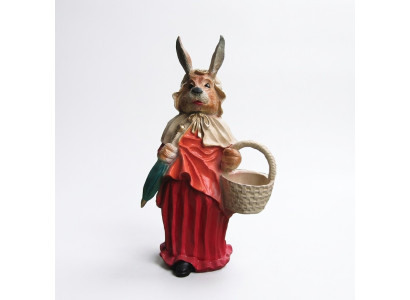 Wolf Little Red Riding Hood Figure Easter Bunny Dress Wolf Trans Garden Figure Statue 71cm New