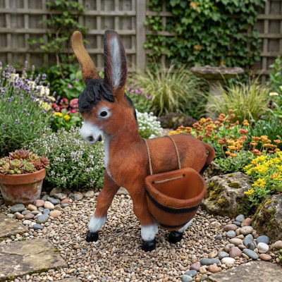 Modern design donkey animal garden plastic decoration sculpture brown new