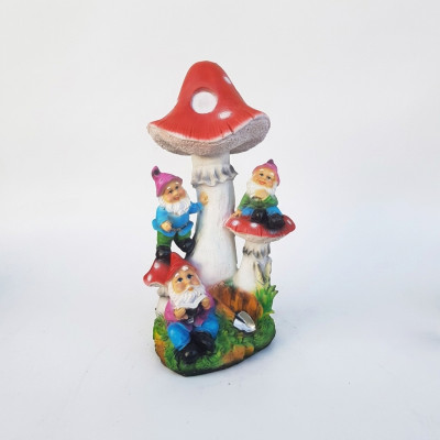 Sculpture Mushroom House Statue Garden Figures 51cm Statues Sculptures Figure New M37