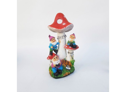 Sculpture Mushroom House Statue Garden Figures 51cm Statues Sculptures Figure New M37