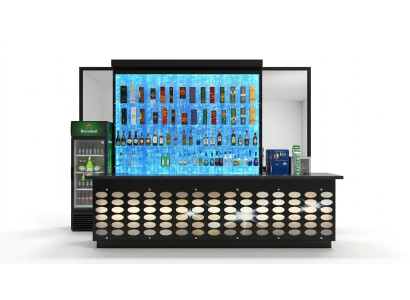 LED display bar water wall column illuminated water walls bar counter display furniture