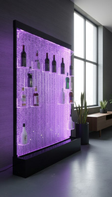 LED Water Wall Bar Shelf Column Water Columns Counter Shelves Designer