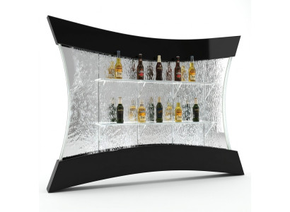 LED shelf bar water wall column illuminated decorative water walls bar counter