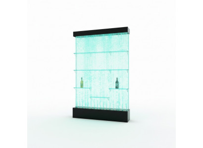 Counter Shelves Designer Illuminated LED Water Wall Bar Shelf Column