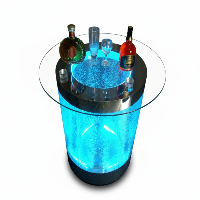 LED bar table water wall bar counter shelf furniture illuminated coffee table