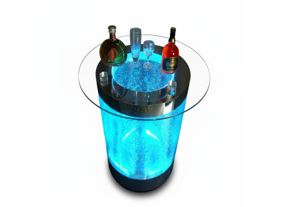 LED bar table water wall bar counter shelf furniture illuminated coffee table
