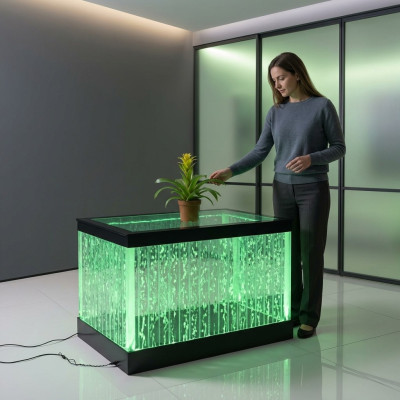 Design table coffee table water columns pillar water sofa tables LED