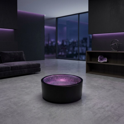 LED round side table water wall bar counter shelf furniture illuminated