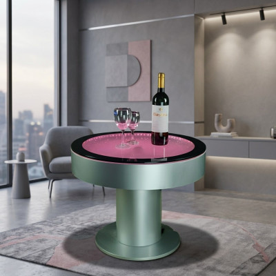 Design table coffee table water columns column water sofa LED illuminated