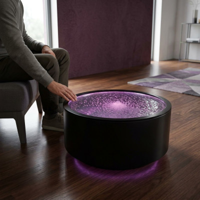 Water Design Table Coffee Table Water Columns Sofa Tables LED Illuminated