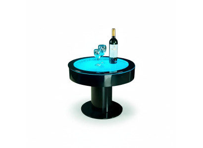 Round table bar, round tables, LED water feature, illuminated LED furniture