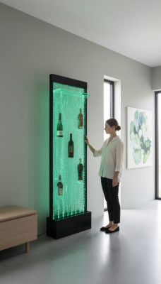 Water Wall Column Water Wall Shelf Bar Shelf Cabinet Furniture LED