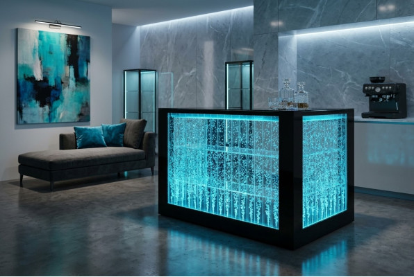 Bar table water wall bar counter furniture illuminated bar table bar counter