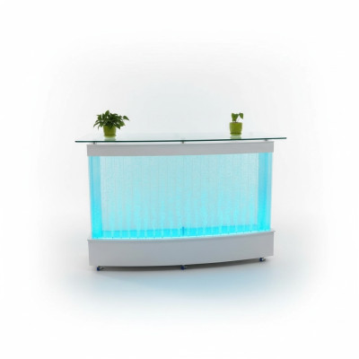Water Wall Design Bar Counter Column Illuminated Luxury Tables