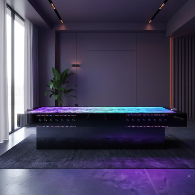 LED bar table water wall bar counter shelf furniture illuminated bar table