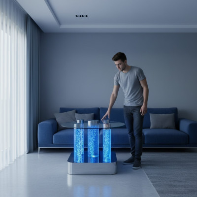 Water Design Table Coffee Table Water Columns Column Sofa Tables LED