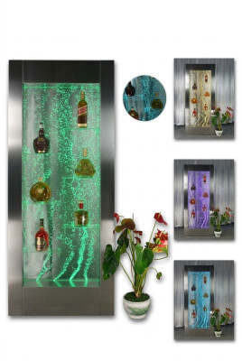 Regal Designer Illuminated LED Water Wall Bar Shelf Column