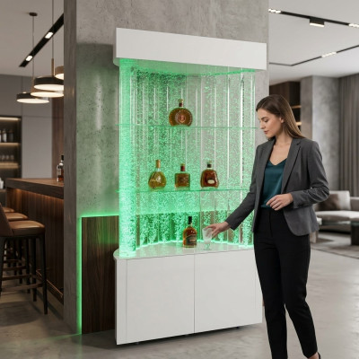LED shelf bar water wall column decoration illuminated water walls bar counter