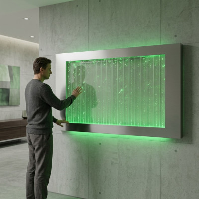 Wall panel with water bubbles LED water wall designer water picture