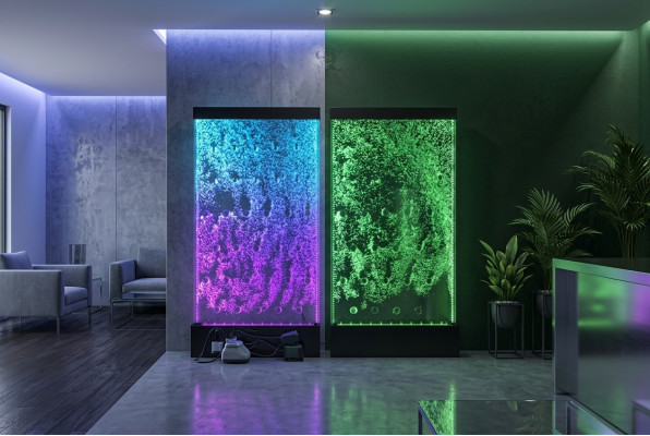 Wall panel with water bubbles LED water wall designer water wall