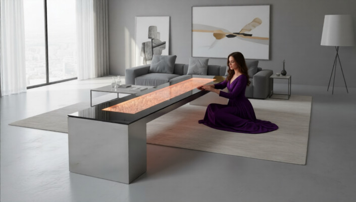 Moderner Tisch LED bubble coffee bar table for office resturant Bar Club