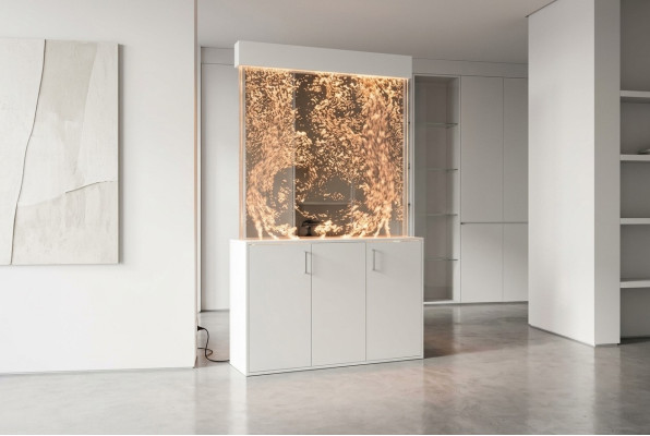Water Wall Column with Base Cabinet Partition Shelf Display Cabinet