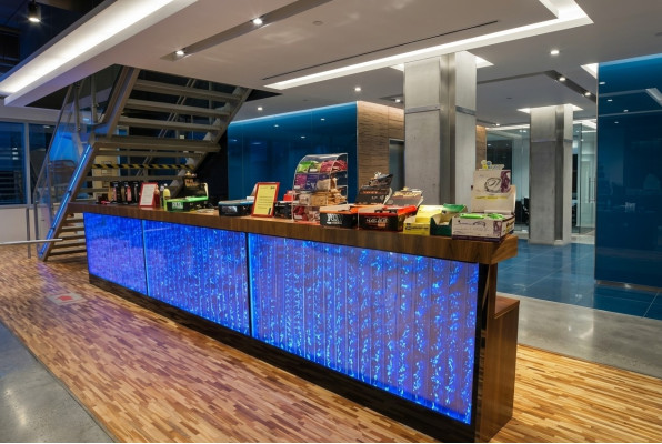 Counter shelf bar water wall pillar illuminated water walls bar counter