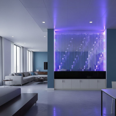 Modern partition water decorative walls LED water wall illuminated wall
