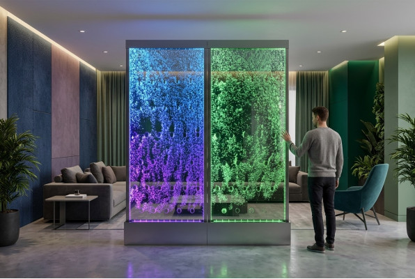 Partition shelf cabinet water wall column walls LED 120x200