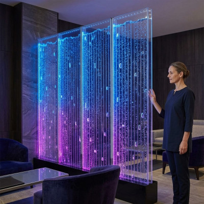 Modern partition decorative water walls LED water wall illuminated wall