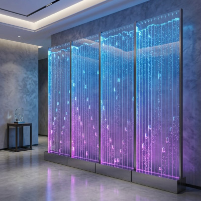 Modern partition decorative water walls LED water wall illuminated wall