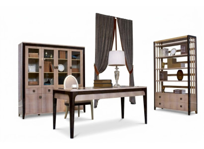 Office Set Furniture Desk Table Cabinet Shelf Complete 4-piece