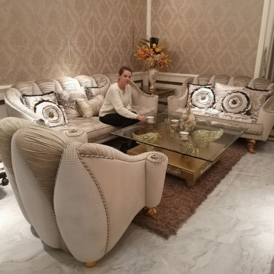 Classic Sofa Set 3+2+1 Baroque Rococo Antique Style Sofa Couch