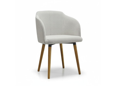 Modern Armchair Group 4 Chair Set Green Upholstery Armrest Design