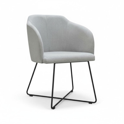 Modern armchair group 8 chairs set green upholstered armrests