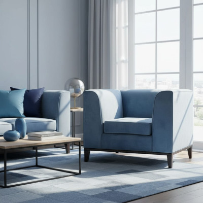 Armchair 6x Lounge Armchair Upholstered Chair Living Room Restaurant Club
