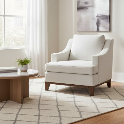 Classic Upholstered Armchair 1 Seater Sofa Couch Upholstered Armchair Modern New