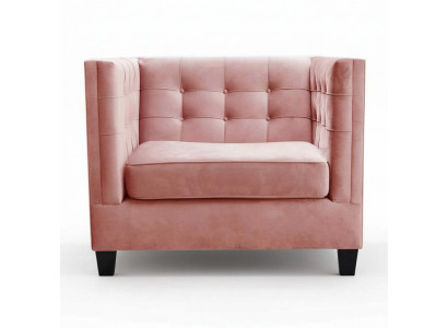 Chair 1x Dining Room TV Lounge Textile Seat Armchair Chesterfield Upholstered Chair